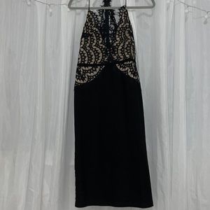 Black Spandex Midi Dress